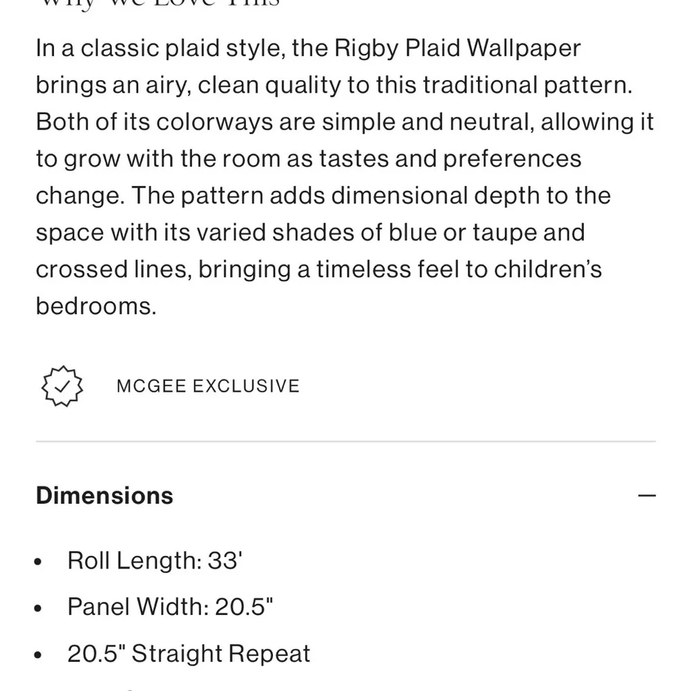 McGee and Co Plaid Wallpaper in Cream and Tan (2 rolls)